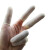 稳斯坦 WF116 一次性乳胶防滑手指套 工业橡胶手指套劳保手套 (100只)米色27中号 