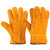 劳保电焊手套耐高温防烫柔软耐磨短款焊工专用软皮防护手套 [27CM]加固加托-防火线手套1 均码