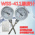 指针双金属温度表WSS-411双金属锅炉管道工业温度计径向 杆长5厘米 0-50°C