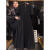 JZVQ连衣裙布料面料高档高档气质名媛短袖纯色2024夏季新款时尚减龄显 黑色7207 M 建议80-105斤