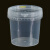 冰禹 透明水桶 塑料桶密封打包桶带盖包装桶小涂料桶 8L透明 (方形白盖) BYK-218