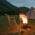 NatureHike挪客户外铝合金罗孚椅 户外露营野营便携式折叠椅 高承重靠背椅子 高款-棕色