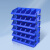 米奇特工 斜口塑料盒组合式零件盒物料盒组立元件盒螺丝盒工具盒 X1(蓝)180*125*80MM