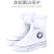 久匀 雨鞋鞋套防水防滑外穿脚套雨靴拉链水鞋套透明 白色 3XL（43-44）