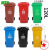 户外垃圾桶240L大号容量分类带盖商用120升塑料箱环卫室外100 120升加强升级有轮有盖 颜色留言/默认绿