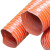 红色高温风管/矽硅胶排风软管硫化耐温300度硫化钢丝热风管送风管定制 内径152毫米/根4米