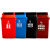 定制适用干湿分类垃圾桶大小号40升20L黑色户外可回收箱弹翻盖家商用餐饮 60升加厚桶-红色有盖 有害垃圾