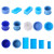 金相PCB切片分析冷镶嵌硅胶方开软模塑料反复用圆形水晶硬模具 25硬模杯(外盖蓝色)