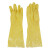 东亚 PVC黄色工业专用耐油耐酸碱防滑衬里浸塑手套 长度28cm 100双