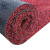 正奇谊 pvc丝圈地毯 塑料地垫防滑入户进门脚踏垫  14mm厚 黑红色  60*120cm