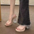 北极绒（Bejirog）凉鞋女透明高跟鞋女2024夏季新款设计感小众水晶粗跟凉拖 杏色升级版7CM 35