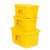 海斯迪克 gnjz-1258 医疗废物周转箱 医疗垃圾转运运转箱黄色垃圾箱加厚 100L带轮