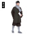尚远僧服哔叽加绒冬季四色可选套装加厚长褂短褂男女同款僧衣 墨绿罗汉褂 147150cm