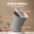 谋福（CNMF）垃圾桶 简约客厅塑料纸篓 厕所卫生间压圈垃圾篓（中号白色）
