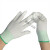 薄款尼龙PU涂指涂掌手套劳保耐磨工作防护防滑带胶夏季干活静电 白色涂指手套（36双） S