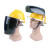 电焊面罩安全帽式支架面屏防护冲击头戴式焊帽工专用烧氩弧焊接 支架+黑屏
