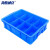 海斯迪克 HKCL-146 塑料分隔式零件盒物料盒 分格箱五金工具收纳箱螺丝盒 特厚570八格箱（565*420*155）