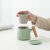 LISM创意木柄陶瓷带盖过滤茶杯茶水分离泡茶杯花茶办公杯子 雅致办公杯薄荷绿 0ml 0只