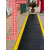 黄色警示边防滑垫工厂车间仓库过道加厚橡胶垫消防安检牛筋地板垫 绿人字纹（牛筋加厚2.5mm） 【批量采购】