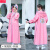 安巧象 非一次性eva雨衣女全身电动车电瓶车专用连体雨衣成人雨披 粉色-常规款 XL 