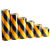 自贴反光膜标志黑黄斜纹胶带电杆交通标识贴定制防水安全警示地贴 40cm黄黑斜纹45.7米