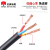 红旗电缆（ZGHQDL) YC系列重型2芯橡套软电缆 铜芯橡皮电缆CCC 黑色 YC2*25