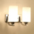 壁灯床头卧室客厅现代简约创意LED美式欧式过道楼梯阳台墙壁灯具 黑6001-2暖光 24W