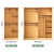 奈高更衣柜子推拉门卧室公寓家用出租房简易木质衣橱浅胡桃+白1.4米