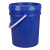 急先锋 红色20L涂料桶机油桶广口塑料桶包装桶水桶带油嘴盖 黑色 20L加厚广口桶(配油嘴盖)