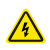 有电危险标识当心激光注意高温不干胶标签当心腐蚀提示贴纸标志牌 注意安全 1x1cm