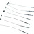赫思迪格 吊牌线 服装吊牌绳 子母扣胶针标签线 1000/包 黑色尖头8.5CM HGJ-1472