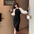 杰西登敦轻奢品牌黑色连衣裙女2023秋季独特超好看气质显瘦通勤长袖裙子 图片色 XL