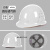 电工施工建筑工程头盔头帽透气劳保国标防护加厚领导工地帽 圆形透气白色