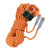 Golmud登山绳防坠落救援绳攀岩动力绳安全绳户外爬山绳子装备RL220橘色12mm25米套管