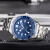 欧米茄（OMEGA）海马系列300米潜水表瑞士男士手表自动机械夜光手表 520礼物 蓝盘钢带210.30.42.20.03.001
