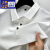 JPUZ冰丝短袖T恤男2024春夏季商务正装Polo衣衫男士打底衫翻领男装 6008白色 165M