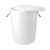 冰禹 BYA-112 大号加厚塑料圆桶 圆形收纳桶 大容量水桶垃圾桶 白色带盖160L 