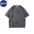 NASAWASSUP联名温控遇热变色夏季简约印花变色潮牌短袖男装五分袖T恤 黑色 S