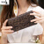 袋鼠（KANGAROO）轻奢品牌钱包女2024新款长款女式大容量简约小巧手包钱皮夹女 咖啡色