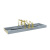 定制G模型 渝塑料拼装 CY0-041 4普鲁士战列舰 1/000 塑料船底+木甲板+金属栏杆