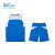 361°男童短袖套装儿童套装运动休闲套装夏季短袖套装短袖短裤两件套 活跃蓝/本白 140