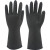 华特3502 防水防油手套 黑色双层乳胶 加厚 清洁洗涤 作业防护 劳保用品 2双 L#大码