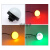 QIJN启骏QC50S-L-J半球形信号报警指示灯防水LED三色灯设备警示灯 50 带蜂鸣(连续声)  航空插接头