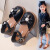 萨肯猫（SAKENMAO）女童皮鞋公主鞋儿童高跟鞋2024春夏韩版单鞋学生演出表演鞋潮 棕色 26码