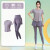 迦图鲮运动速干衣女套装夏季薄款透气短袖瑜伽服上衣宽松显瘦跑步爆汗服 紫色两件套(灰咖紫) S
