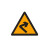 交通标志牌三角乡村道路警示牌左右急弯村庄慢让三叉路指示牌反光 注意落石70三角厚度1.2mm