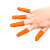 冰禹 BYsy-01 一次性乳胶手指套 劳保防滑护指套 100只装 橘黄色中号