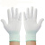 手套劳保耐磨工作布女干活透气薄款双半指男工地干活薄尼龙白AA 白色尼龙手套(12双) L