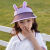 诺合（NUOHE）2023新款儿童帽夏季女童空顶太阳帽网纱透气男童遮阳帽宝宝帽子 变色款兔子皮标紫色 2-7岁48-52CM帽围可调节