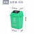 艾科堡 绿色20L-厨余垃圾 四色分类垃圾桶 可回收厨房学校小区大号商用幼儿园带盖摇盖 AKB-FLLJT-014
